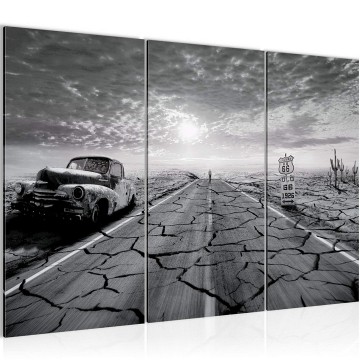 Canvas schilderij classic car route 66 6 130 x 80 cm 600331