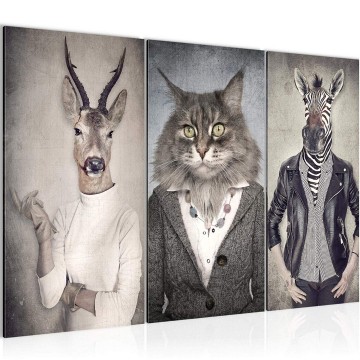 Canvas schilderij dieren abstract 1 130 x 80 cm 018331