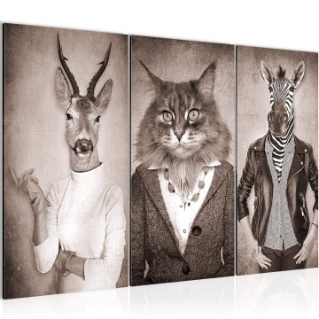 Canvas schilderij dieren abstract 2 130 x 80 cm 018331