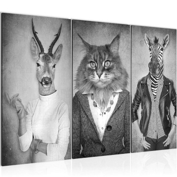 Canvas schilderij dieren abstract 3 130 x 80 cm 018331