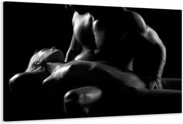 Canvas schilderij erotic couple 80 x 60 cm 4019