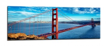 Canvas schilderij golden gate bridge san francisco 120 x 40 cm 5737