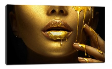 Canvas schilderij goud 80 x 60 cm 4014