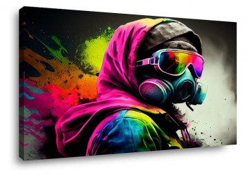 Canvas schilderij graffiti 80 x 60 cm 4043