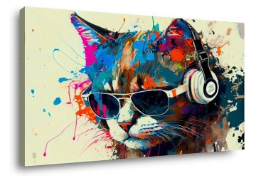 Canvas schilderij graffiti 80 x 60 cm 4045