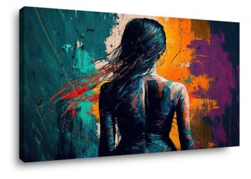 Canvas schilderij graffiti 80 x 60 cm 4049