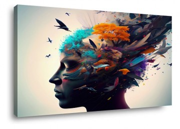 Canvas schilderij graffiti 80 x 60 cm 4050