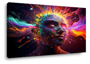 Canvas schilderij graffiti 80 x 60 cm 4051