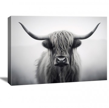 Canvas schilderij hooglander 80 x 60 cm 4063