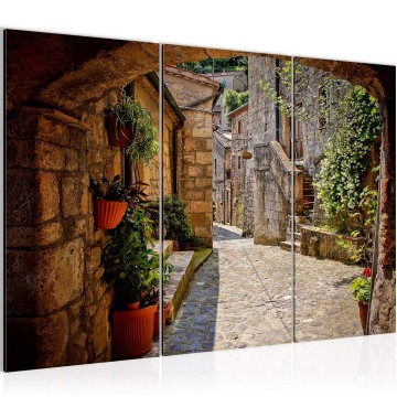 Canvas schilderij italiaanse straten 10 130 x 80 cm 004831