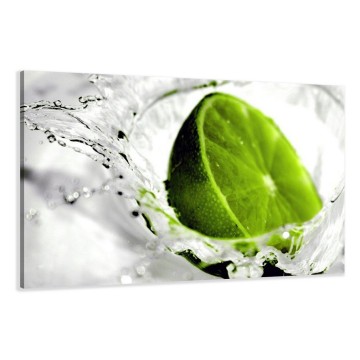 Canvas schilderij lemon groen 120 x 80 cm 5131