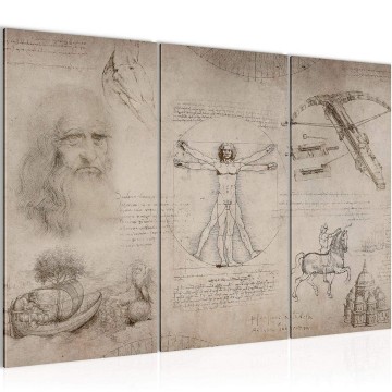 Canvas schilderij leonardo da vinci 1 130 x 80 cm 008931