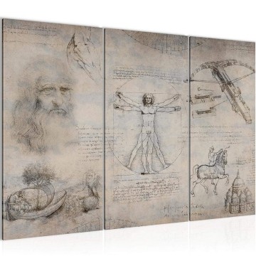 Canvas schilderij leonardo da vinci 2 130 x 80 cm 008931