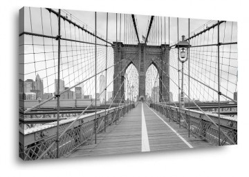 Canvas schilderij new york brooklyn bridge 120 x 80 cm 5026