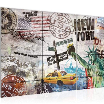 Canvas schilderij new york compilatie 1 130 x 80 cm 013931