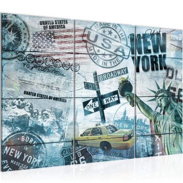 Canvas schilderij new york compilatie 2 130 x 80 cm 013931