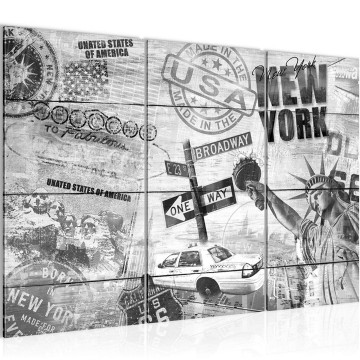 Canvas schilderij new york compilatie 3 130 x 80 cm 013931