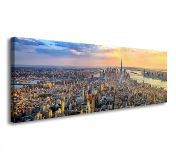 Canvas schilderij new york skyline 120 x 40 cm 5735