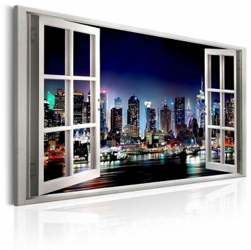 Canvas schilderij new york skyline 120 x 80 cm 5003