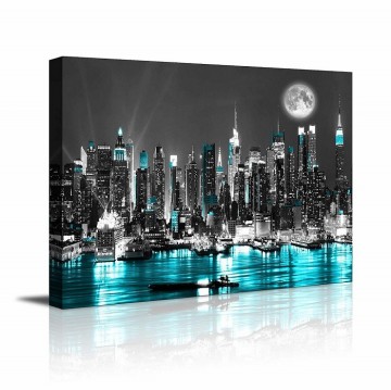 Canvas schilderij new york skyline usa 80 x 60 cm 4024