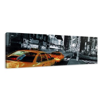 Canvas schilderij new york taxi 120 x 40 cm 5710