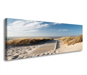 Canvas schilderij noordzee 120 x 40 cm 5732