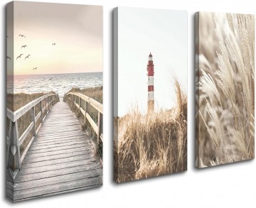 Canvas schilderij noordzee 130 x 80 cm 4429