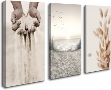 Canvas schilderij noordzee 130 x 80 cm 4431