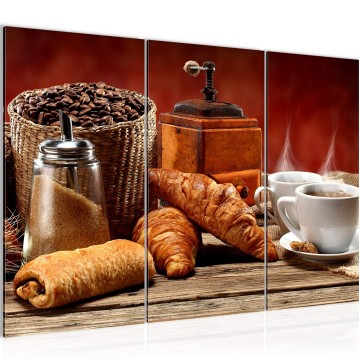 Canvas schilderij ontbijt 1 130 x 80 cm 505031