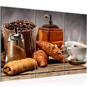 Canvas schilderij ontbijt 2 130 x 80 cm 505031