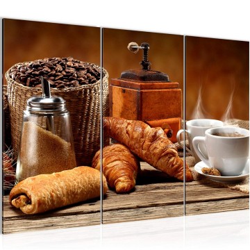 Canvas schilderij ontbijt 3 130 x 80 cm 505031