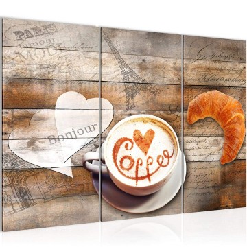 Canvas schilderij ontbijt 4 130 x 80 cm 012831