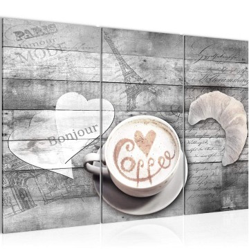 Canvas schilderij ontbijt 6 130 x 80 cm 012831