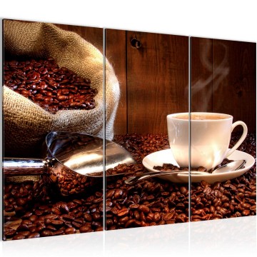 Canvas schilderij ontbijt 8 130 x 80 cm 012831