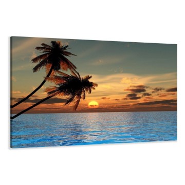 Canvas schilderij palmbomen 120 x 80 cm 5144