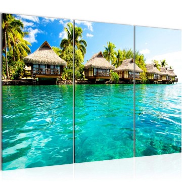 Canvas schilderij paradijs 1 130 x 80 cm 610631