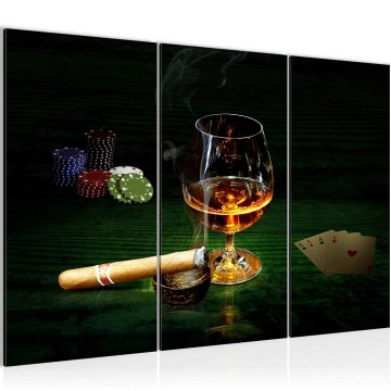 Canvas schilderij poker 3 130 x 80 cm 502231