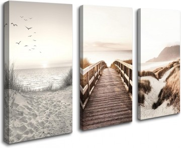 Canvas schilderij strand 130 x 80 cm 4433