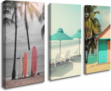 Canvas schilderij strand 130 x 80 cm 4435