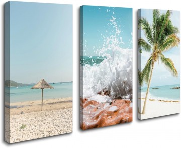 Canvas schilderij strand 130 x 80 cm 4436