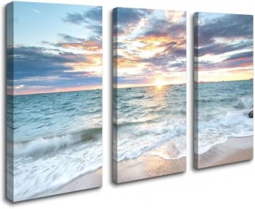 Canvas schilderij strand 130 x 80 cm 4439