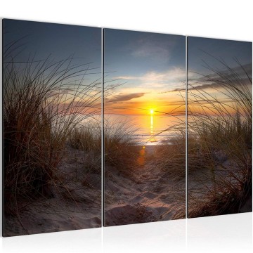 Canvas schilderij strand noordzee 10 130 x 80 cm 610731 
