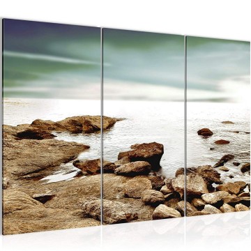 Canvas schilderij strand noordzee 11 130 x 80 cm 610231 