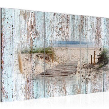 Canvas schilderij strand noordzee 12 130 x 80 cm 606131 
