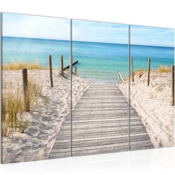 Canvas schilderij strand noordzee 13 130 x 80 cm 609731 