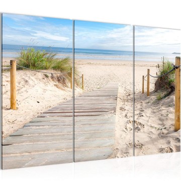 Canvas schilderij strand noordzee 2 130 x 80 cm 607331