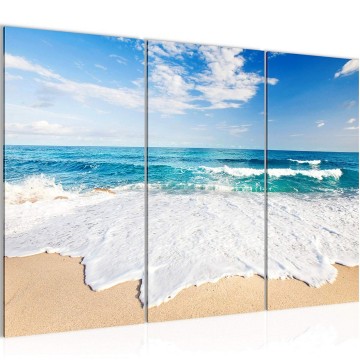 Canvas schilderij strand noordzee 3 130 x 80 cm 607331