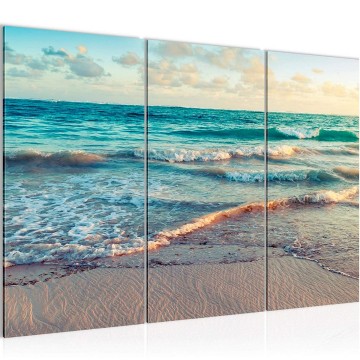 Canvas schilderij strand noordzee 4 130 x 80 cm 015531a 