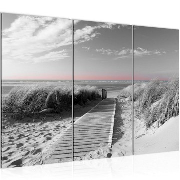 Canvas schilderij strand noordzee 7 130 x 80 cm 015531a 