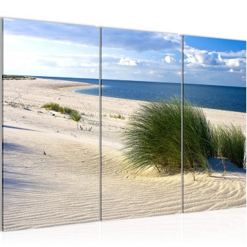 Canvas schilderij strand noordzee 9 130 x 80 cm 610331 